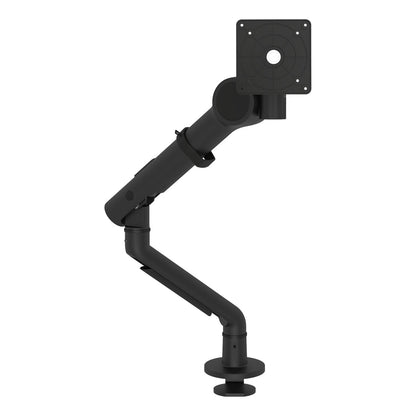 The Viewgo Pro HD monitor arm, designed for large, heavy displays, is a black ergonomic desk-mounted accessory with joints and mounting plate for flexible positioning, shown against a white background.