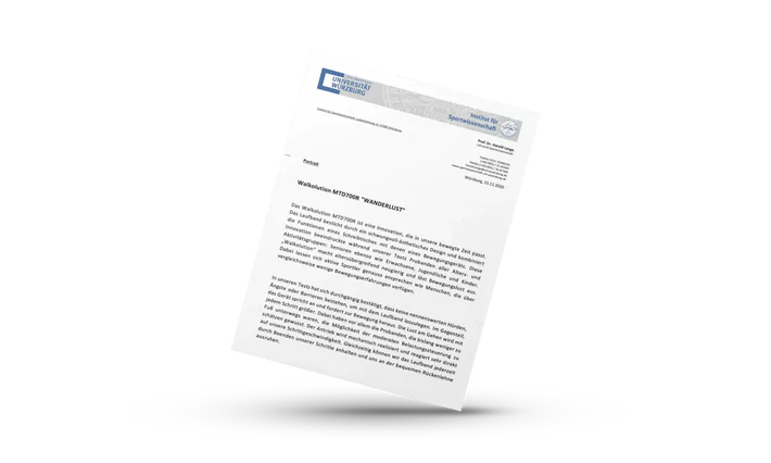 A printed letter with the heading UNIVERSITÄT PASSAU and some visible text in German, displayed at an angle on a white background. The letter contains paragraphs of typed content and official letterhead elements.